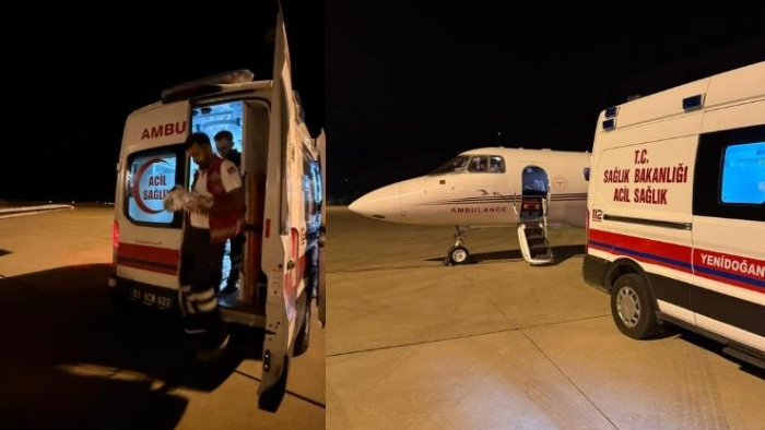 Urfa’da Melek Bebek İçin Uçak Ambulans Havalandı