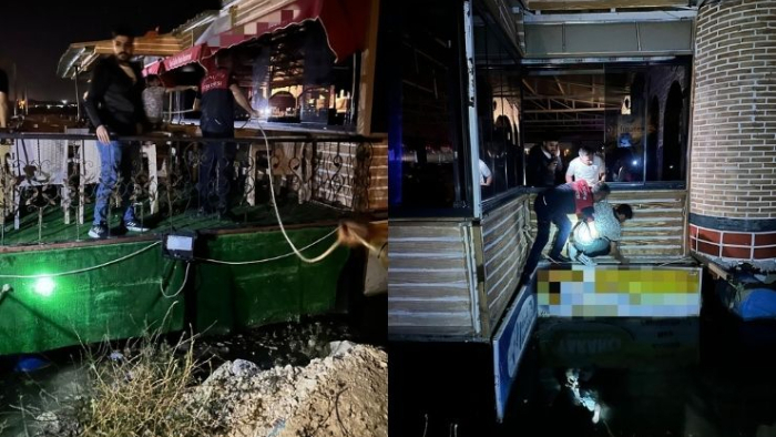Birecik’te Halat Koptu, Restoran Nehirde Sürüklendi