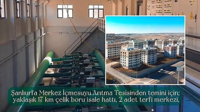 Şanlıurfa'da TOKİ İçmesuyu İsale Hattı Projesi Tamamlandı