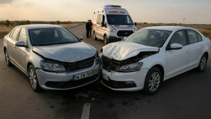 Siverek’te Otomobiller Çarpıştı: 4 Yaralı