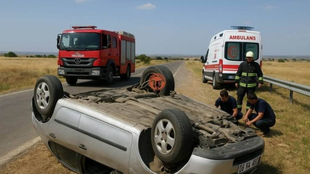 Hilvan’da Otomobil Şarampole Devrildi: 4 Yaralı