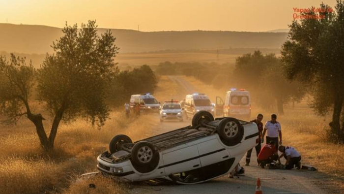 Karaköprü’de Otomobil Devrildi: 2’si Çocuk 6 Yaralı