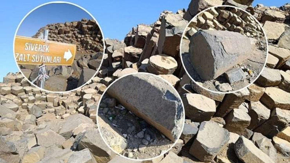 Siverek’te Bazalt Sütunları Tabelayla “Koruma” Altına Alındı