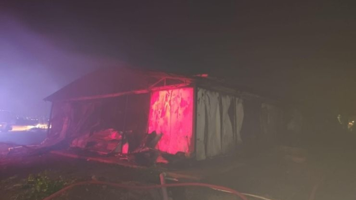 Urfa'da TOKİ Konteynerleri Alev Aldı