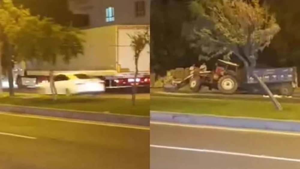 Hilvan’da Tır ile Traktör Çarpıştı